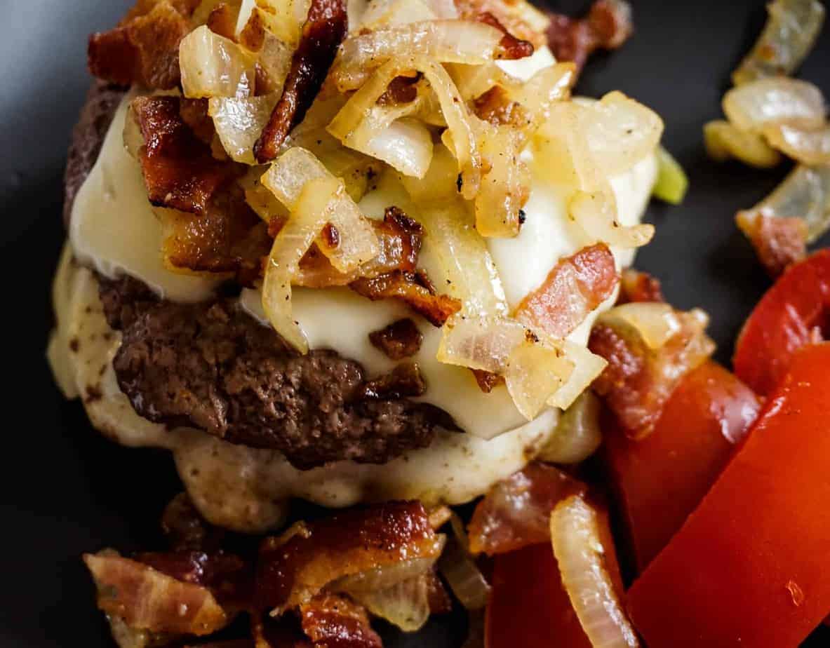 Bourbon Bacon Swiss Cheeseburger