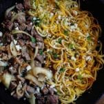 one-pan garlic butter squash and steak