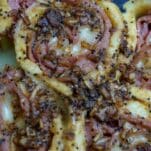 ham and swiss cheesy pinwheel roll