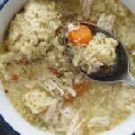 chicken and dumplings with carrots and celery