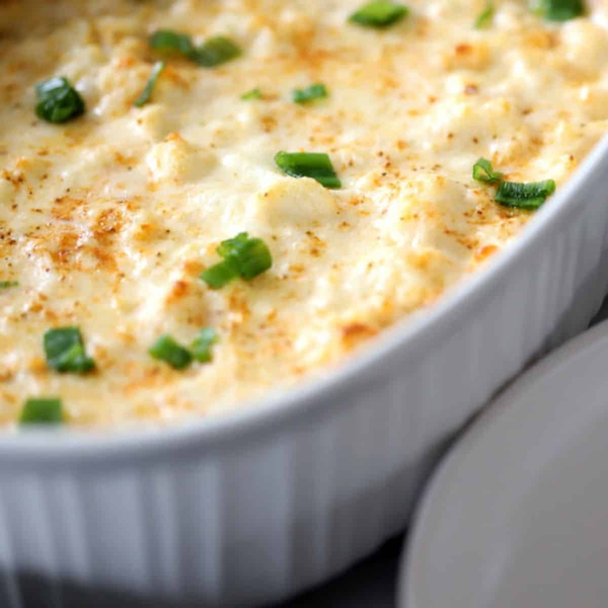 cauliflower crab mac and cheese