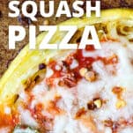 pizza made with spaghetti squash