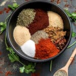 bowl full of spice blend for taco seasoning