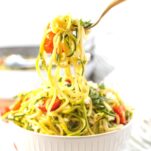 zucchini pasta with cherry tomatoes