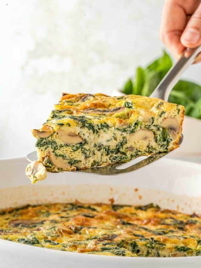 Mother’s Day Brunch Spinach Mushroom Frittata – Breakfast Recipe